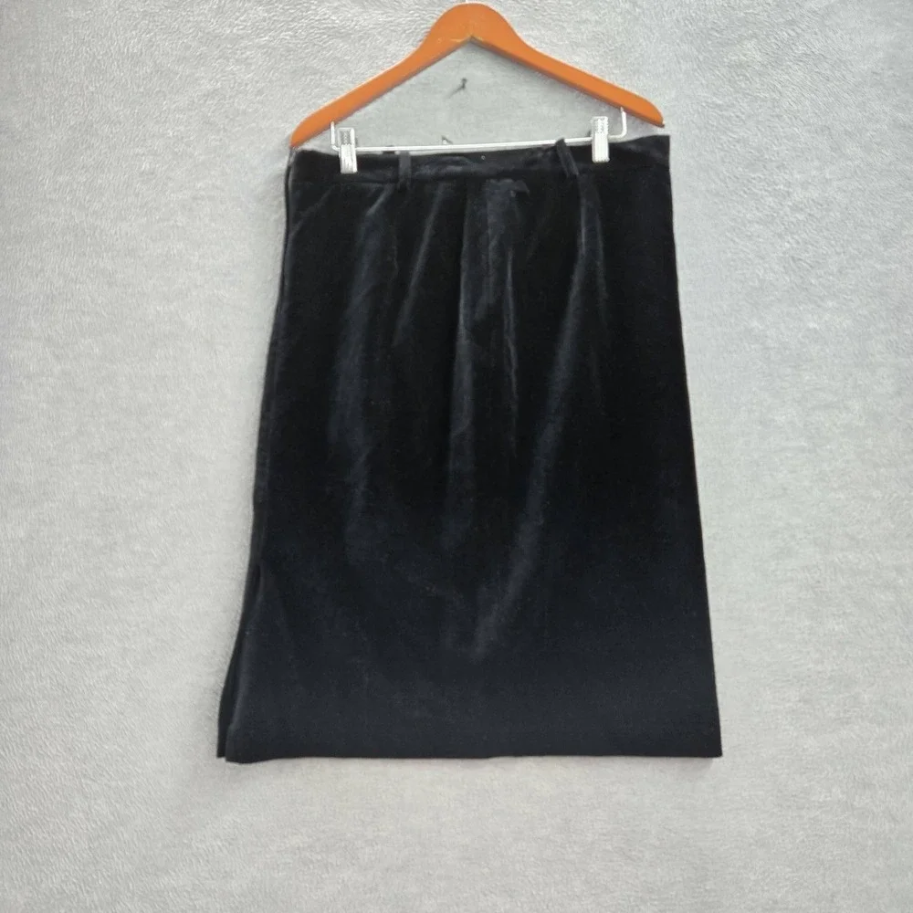VINTAGE L. Pandolfi Women Skirt 52 Black Dress A Line Midi 90s Italy NWT